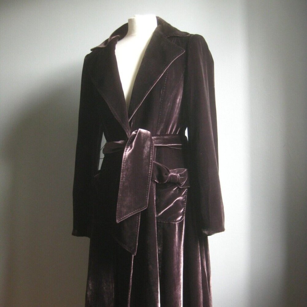 Fenn Wright Manson Velvet Frock Style Coat UK10